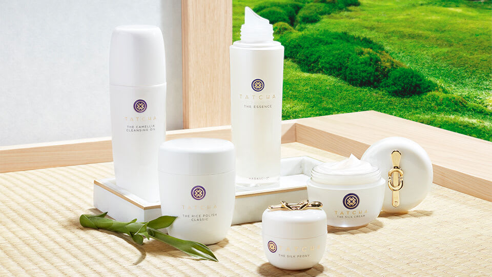The Camellia Cleansing Oil, The Rice Polish: Classic, The Essence, The Silk Peony and The Silk Cream.