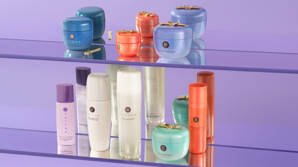 The Essence, The Silk Sunscreen, The Dewy Skin Cream, The Indigo Overnight Repair, The Water Cream, The Rice Wash, and The Liquid Silk Canvas.