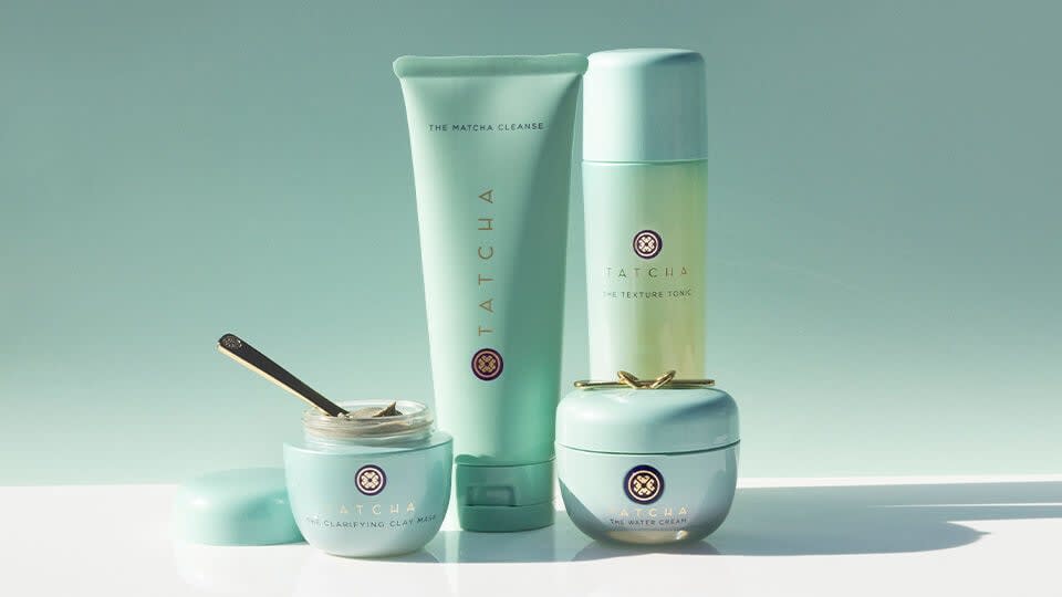 The Clarifying Clay Mask, The Matcha Cleanse, The Texture Tonic and The Water Cream.