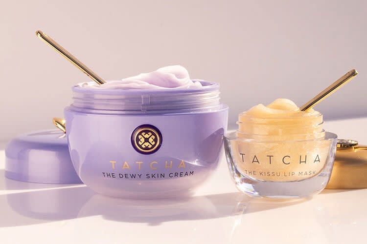 Dewy Skin Cream and Gold Kissu Lip Mask, both jars opened