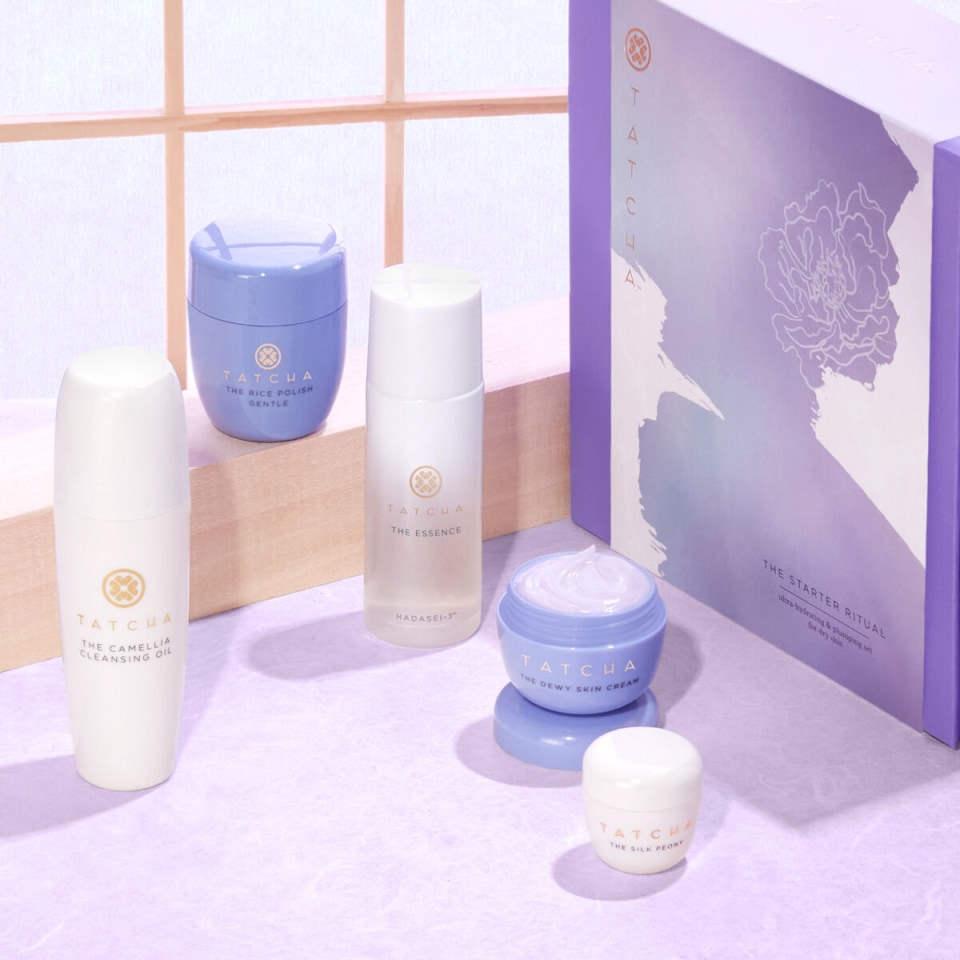 Tatcha set with eye cream, face deals wash and skin cream