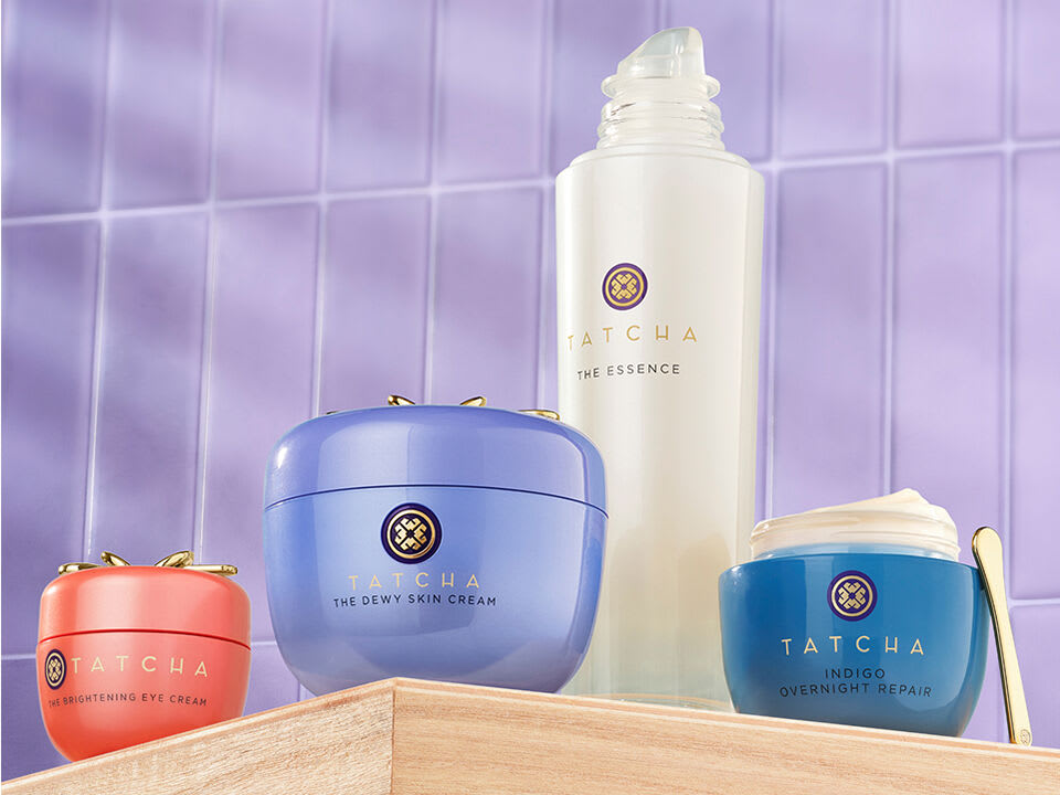 The Essence in full size and mini size, The Dewy Skin Cream and Indigo Overnight Repair.