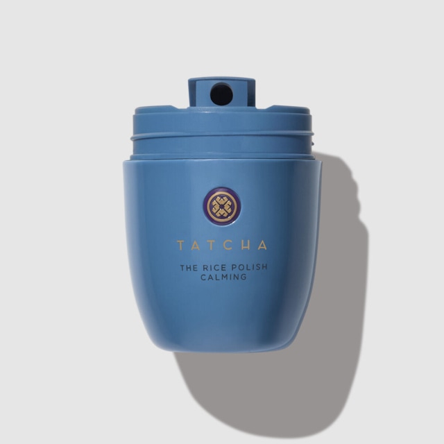Full size Rice Polish Calming packaging with cap off and open